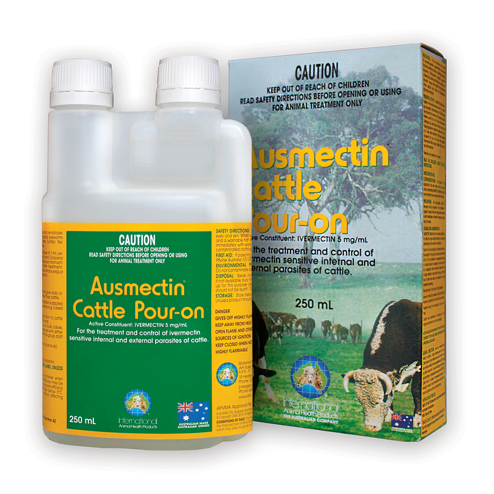 Ivermectin Worming Treatment - Ausmectin Cattle Pour On 250ml Container