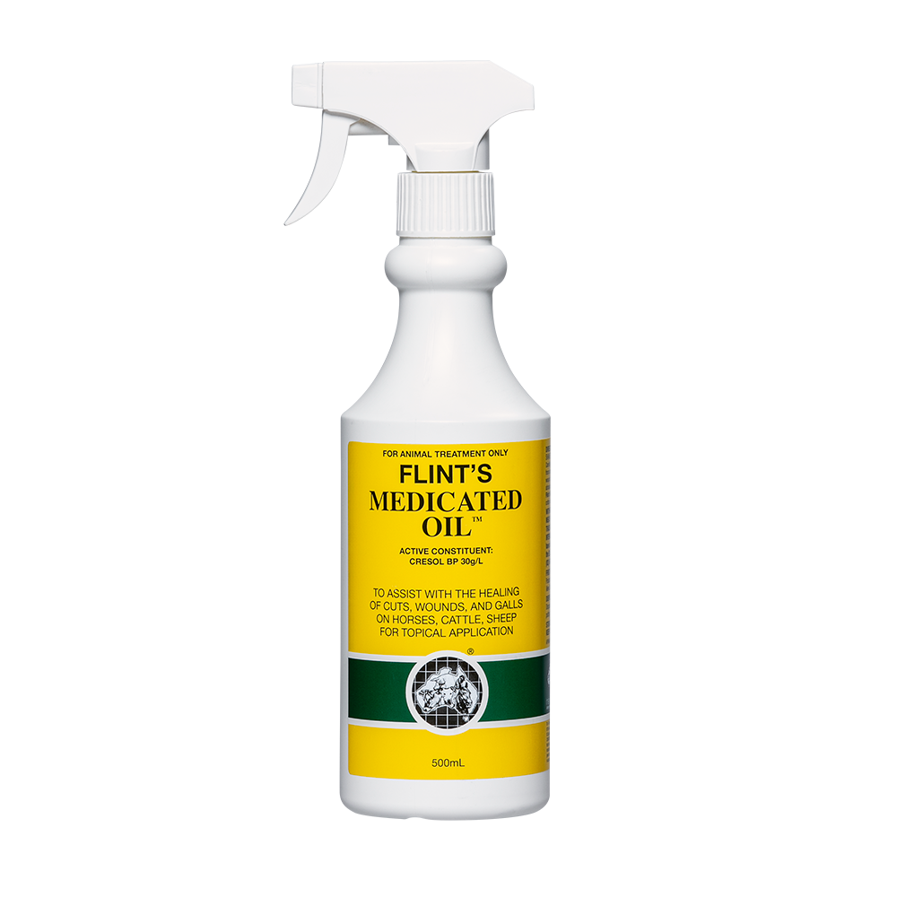 Flints Medicated Oil 500ML  Wound & Cut Healing in Spray Bottle