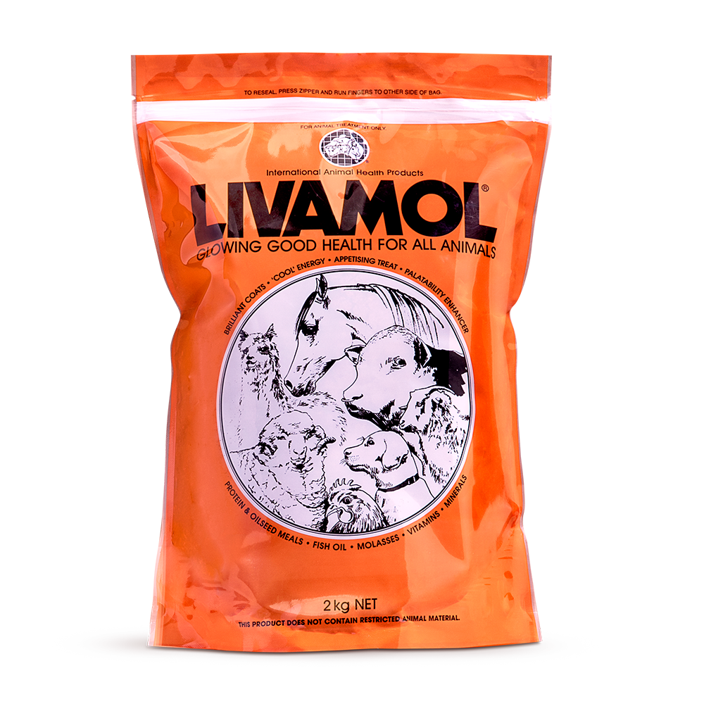 Livamol 2kg Horse Nutritional Supplement in Orange Bag