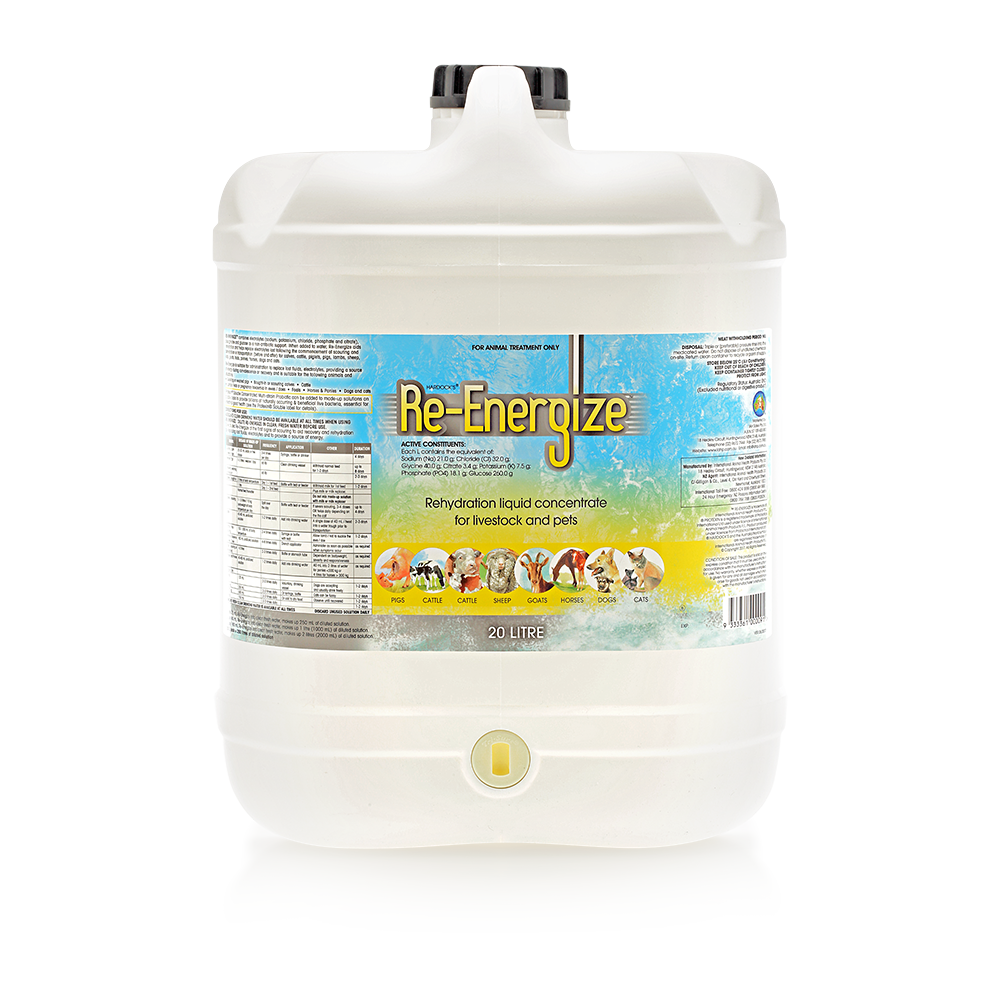 Re-Energize - Livestock & Pet Re-hydration in 20L Liquid Container
