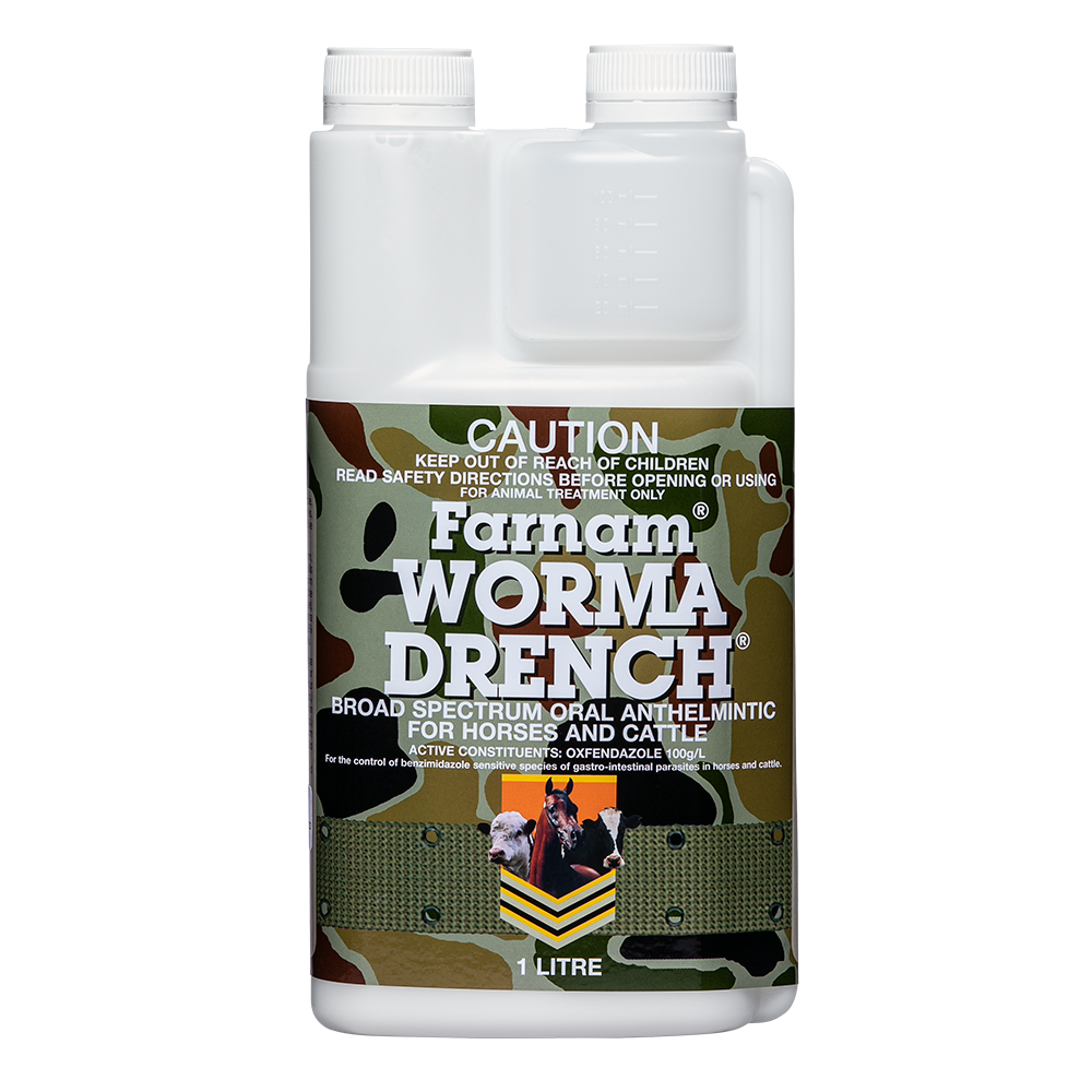 Worma-Drench 1L Horse Worms, Cattle Worms & Deworming