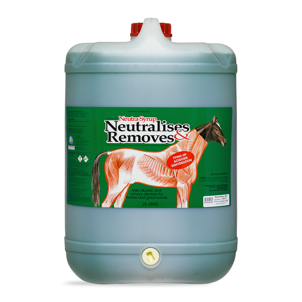 Neutra Syrup Horse Diuretic & Urinary Alkaliser for flushing kidneys after exercise in 25L Container