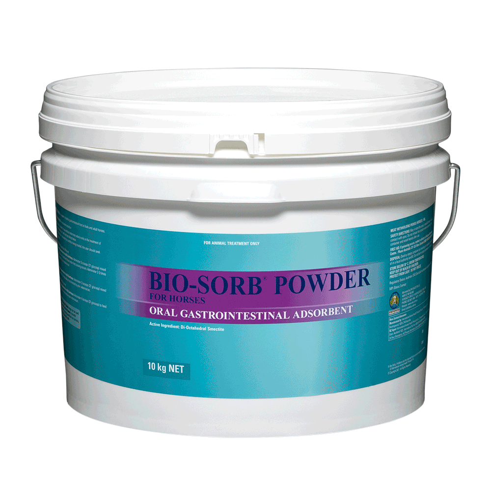 Biosorb Powder in 5kg white container for Horse & Foal Diarrhoea